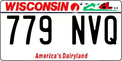 WI license plate 779NVQ