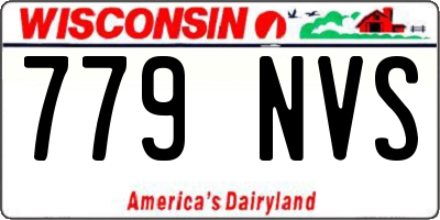 WI license plate 779NVS