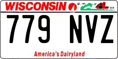 WI license plate 779NVZ