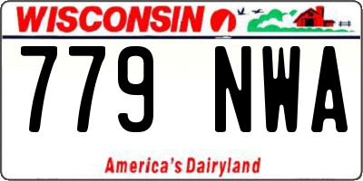 WI license plate 779NWA