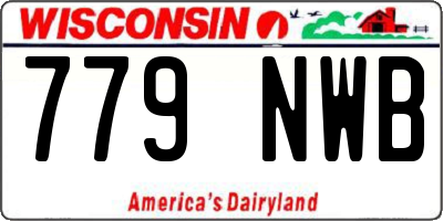 WI license plate 779NWB