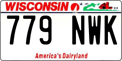 WI license plate 779NWK