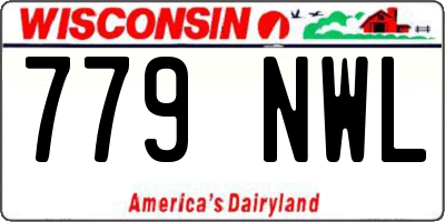 WI license plate 779NWL