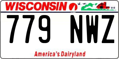 WI license plate 779NWZ