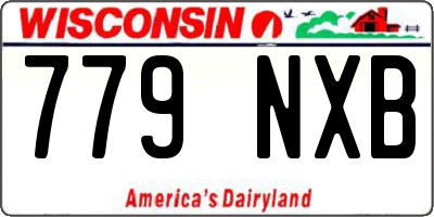 WI license plate 779NXB