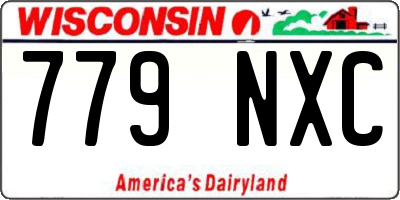 WI license plate 779NXC