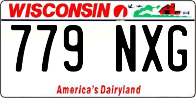 WI license plate 779NXG