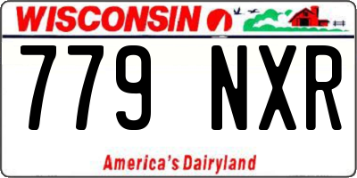 WI license plate 779NXR
