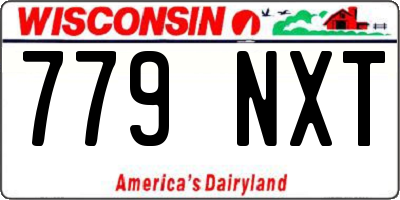 WI license plate 779NXT