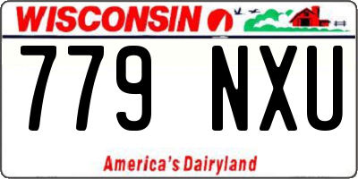 WI license plate 779NXU