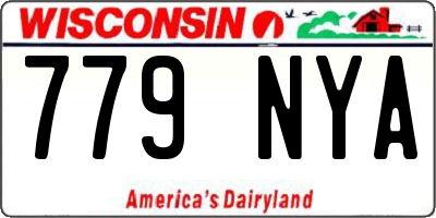 WI license plate 779NYA