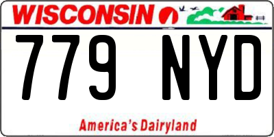 WI license plate 779NYD