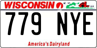 WI license plate 779NYE