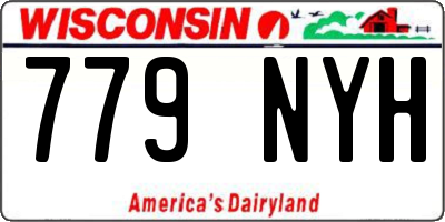 WI license plate 779NYH