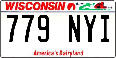 WI license plate 779NYI