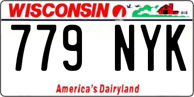 WI license plate 779NYK