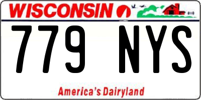 WI license plate 779NYS