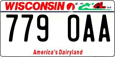 WI license plate 779OAA