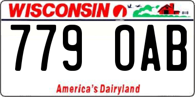 WI license plate 779OAB