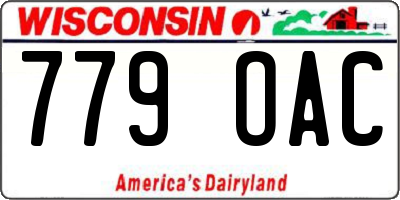 WI license plate 779OAC