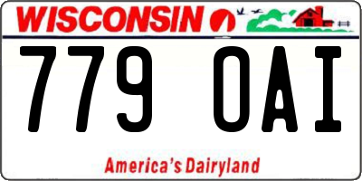 WI license plate 779OAI