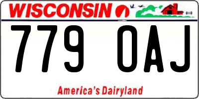 WI license plate 779OAJ