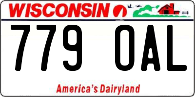 WI license plate 779OAL