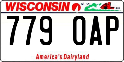 WI license plate 779OAP