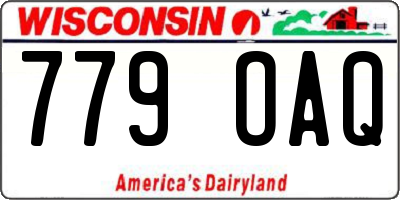 WI license plate 779OAQ