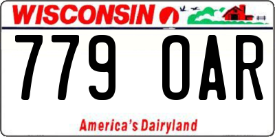 WI license plate 779OAR