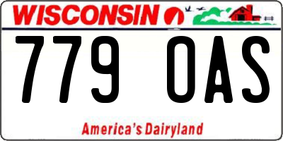 WI license plate 779OAS