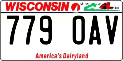 WI license plate 779OAV