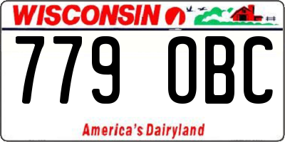 WI license plate 779OBC