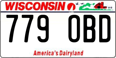 WI license plate 779OBD