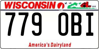 WI license plate 779OBI