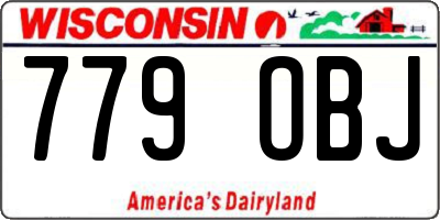 WI license plate 779OBJ