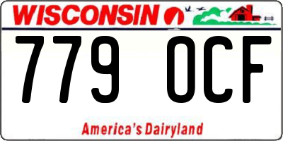 WI license plate 779OCF