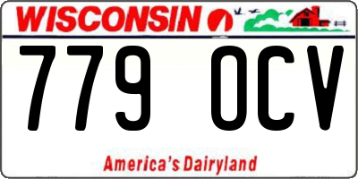 WI license plate 779OCV