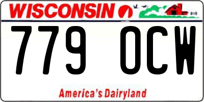 WI license plate 779OCW