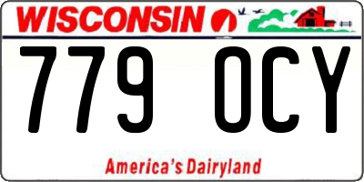 WI license plate 779OCY
