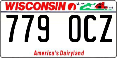WI license plate 779OCZ
