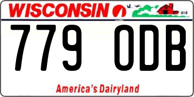 WI license plate 779ODB