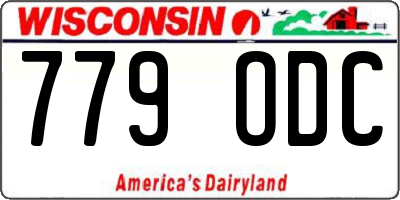 WI license plate 779ODC