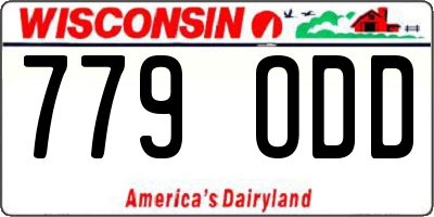WI license plate 779ODD
