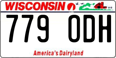 WI license plate 779ODH
