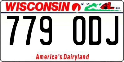 WI license plate 779ODJ