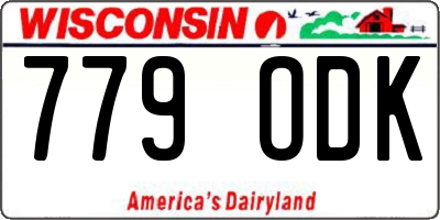 WI license plate 779ODK