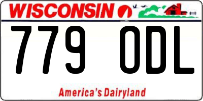 WI license plate 779ODL