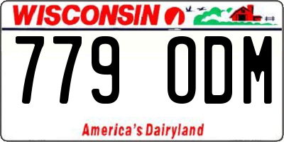 WI license plate 779ODM