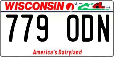 WI license plate 779ODN